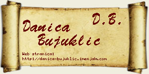 Danica Bujuklić vizit kartica